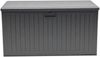 Aufbewahrungsbox Lilo Kissenbox Gartentruhe 160x80 cm Holzmaserung Schwarz Bild 3