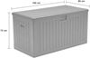 Aufbewahrungsbox Lilo Kissenbox Gartentruhe 160x80 cm Holzmaserung Schwarz Bild 2