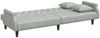 vidaXL Schlafsofa 2-Sitzer mit Kissen und Fußhocker Hellgrau Samt 3216219 Bild 5