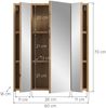 Badezimmerspiegelschrank >Ice< in artisan oak - 60x70x18cm (BxHxT) Bild 4