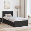 vidaXL Bettrahmen mit Kopfteil Schwarz 100 x 200 cm Holzwerkstoff 3408698 Bild 3