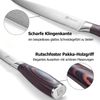 Premium Fleischmesser Küchenmesser 20 cm Edelstahl Allzweckmesser mit Holzgriff Bild 3