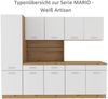 Buffet Küche 'Mario 150cm' Küchenzeile, Weiß/ Eiche Artisan, 200 x 60 x 150 cm Bild 2