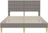 vidaXL Bettrahmen mit Kopfteil Taupe 140 x 190 cm Stoff 42027795 Bild 4