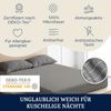 Soft Wonder-Edition Spannbettlaken 90-100x200 cm Mikrofaser Grau/Weiss gestreift Bild 2