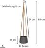 finestgreen Blumenampel Handgefertigte Blumenampel Hanging Patt Bild 3