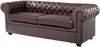 Sofa Set Leder braun 4-Sitzer CHESTERFIELD Bild 5