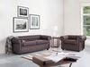Sofa Set Leder braun 4-Sitzer CHESTERFIELD Bild 3