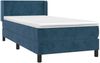 vidaXL Boxspringbett mit Matratze Dunkelblau 90x200 cm Samt 3130821 Bild 3