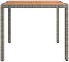 vidaXL Gartentisch 75 x 90 x 90 cm mit Holzplatte Grau Poly Rattan & Massivholz Akazie Bild 3