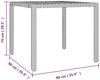 vidaXL Gartentisch 75 x 90 x 90 cm mit Holzplatte Grau Poly Rattan & Massivholz Akazie Bild 5