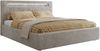 Polsterbett GOLD 5 CLASSIC 140 x 200 cm mit LED-Beleuchtung & Bettkasten, Doppelbett inkl. Lattenrost, Metall-Lift-System & Stauraum - Hellgrau Plüsch Bild 5