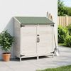 vidaXL Gartenschuppen Weiß 106,5 x 56 x 113,5 cm Massivholz aus Fichte 42033441 Bild 3