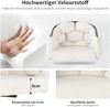 Drehstuhl 2er Set, 360°Esszimmerstuhl mit Velvet Polster,ergonomische Rückenlehne,Dreh-Polsterstuhl für Küche & Wohnzimmer,Beige Bild 2