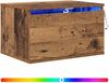 vidaXL Wandmontiertes Nachttischchen 2 pcs Altholz Holzwerkstoff 863079 Bild 2
