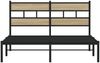 vidaXL Metallbett ohne Matratze Sonoma-Eiche 150x200 cm 4017104 Bild 4