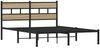 vidaXL Metallbett ohne Matratze Sonoma-Eiche 150x200 cm 4017104 Bild 3