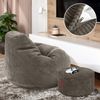 Green Bean® Sitzsack mit Hocker aus Cord - Sitzsäcke für das Wohnzimmer, Schlafzimmer, Sitzsack-Sessel für Erwachsene Dunkelgrau Bild 3
