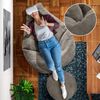 Green Bean® Sitzsack mit Hocker aus Cord - Sitzsäcke für das Wohnzimmer, Schlafzimmer, Sitzsack-Sessel für Erwachsene Dunkelgrau Bild 5