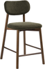 Set mit 2 Barstühlen MILLS Bouclé Braun Grün Bild 5