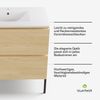 Blumfeldt Johnstone Waschbecken mit Unterschrank – natürliches Holzfinish, Keramikbecken, Soft-Close, feuchtigkeitsbeständig, geräumige Schubladen, einfache Selbstmontage – inklusive Füßen Bild 4