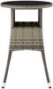 vidaXL Gartentisch Ø60x75 cm Hartglas und Poly Rattan Grau 310600 Bild 4