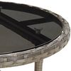 vidaXL Gartentisch Ø60x75 cm Hartglas und Poly Rattan Grau 310600 Bild 5