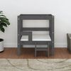 vidaXL Hundebett 55,5 x 53,5 x 60 cm Massivholz Kiefer, Grau Bild 3