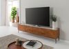 TV-Board Akazie 220x40x50 natur lackiert / Marmor weiß KARLSTAD #06 Bild 3