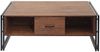 Couchtisch HWC-A27b, Beistelltisch Wohnzimmertisch, 3D-Struktur, 45x110x60cm MVG-zertifiziert, Metall ~ Wildeiche-Optik Bild 5