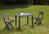 Dmora Outdoor-Lounge-Set Altar, Gartenkomposition mit 1 rechteckigen Tisch und 2 Klappstühlen, Indoor- und Outdoor-Lounge von Pic Nic, 100 % Made in Italy, Anthrazit Bild 2