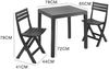 Dmora Outdoor-Lounge-Set Altar, Gartenkomposition mit 1 rechteckigen Tisch und 2 Klappstühlen, Indoor- und Outdoor-Lounge von Pic Nic, 100 % Made in Italy, Anthrazit Bild 3