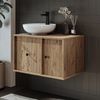 Roomart GUSTO-I-75 Badmöbel Set– 2-teiliges Badezimmermöbel Set - Waschbecken mit Unterschrank - H 45 x B 45 x T 75 cm • Eiche Bild 4