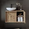 Roomart GUSTO-I-75 Badmöbel Set– 2-teiliges Badezimmermöbel Set - Waschbecken mit Unterschrank - H 45 x B 45 x T 75 cm • Eiche Bild 3