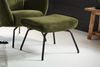 KAWOLA Sessel LOTTE Ohrensessel velvet olivgrün mit Hocker 117 x 82 x 79 cm Bild 5