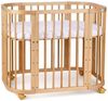 Waldin Babybett Babybett, Beistellbett aus Holz, 5in1 mit Matratze, Belüftet Bild 4