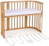 Waldin Babybett Babybett, Beistellbett aus Holz, 5in1 mit Matratze, Belüftet Bild 3