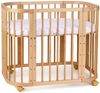 Waldin Babybett Babybett, Beistellbett aus Holz, 5in1 mit Matratze, Belüftet Bild 5