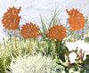 LB H&F Lilienburg Teichfigur 4er SET Gartenstecker Herbstdeko Herbststecker Deko Herbst Garten, (Metall Stecker Blumenkasten Igelstecker Beetstecker), Gartendeko Igel Dekofigur Rostfigur Figur Rostigel rostig Rost Bild 3