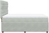 vidaXL Boxspringbett mit Matratze Hellgrau 140x190 cm Samt 3292340 Bild 5