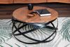 Couchtisch rund im Industrial-Design Akazie massiv 60 x 60 x 30 cm nussbaumfarben Allison 94211214 Bild 2