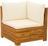 vidaXL Outdoor-Sofagarnitur mit Kissen 7 Stück Braun Massivholz Akazie 3403091 Bild 4
