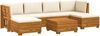 vidaXL Outdoor-Sofagarnitur mit Kissen 7 Stück Braun Massivholz Akazie 3403091 Bild 2