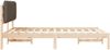 vidaXL Bettgestell mit gepolstertem Kopfteil Taupe 140 x 190 cm 877847 Bild 5