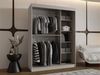 Kleiderschrank Bimaza 150 mit LED Beleuchtung (Farbe: Schwarz) Bild 3