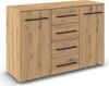 rauch Kombikommode Sideboard Schubladenkommode AVOLA mit Dekorfront (Breite 120 cm inkl. Soft-Close-Funktion), vier große Schubladen und 2 Türen, mit 4 Einlegeböden MADE IN GERMANY Bild 5