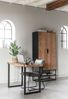 Schreibtisch Beam aus recyceltem Teakholz, modern, Natur, Metallgestell in Schwarz, 120 cm Bild 3