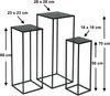 DanDiBo Blumenhocker eckig, Metall, Schwarz, 3 Stück, 70 x 28 x 28 cm Bild 2