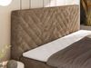 Boxspringbett AVERTA 160 x 200 cm mit Bettkasten und Topper, Doppelbett mit Bonnell-Federkernmatratze, gepolstertem Kopfteil, Stauraum, modernes Schlafzimmer Bett - Braun Schenille glatt - H4 Bild 4