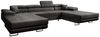 Designer Sofa Calvera U mit Schlaf- und Klappfunktion (Samt) Anthrazit Samt Bild 2
